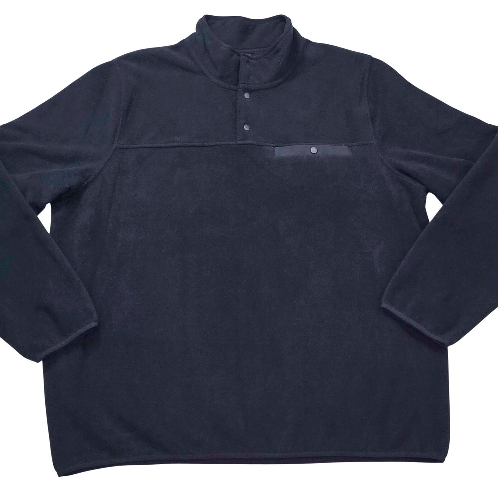 32 Degrees Heat Mens Size XXL Fleece Pullover Snap Neck Pocket NWOT